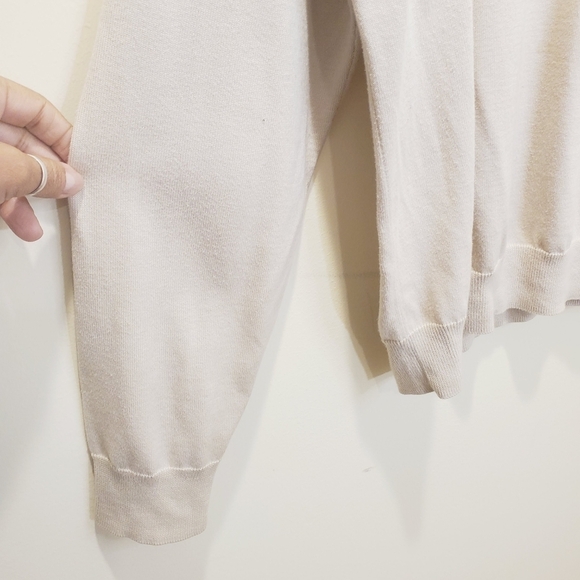 Brooks Brothers men's Cream V neck sweater 100% cotton size M - Picture 3 of 8